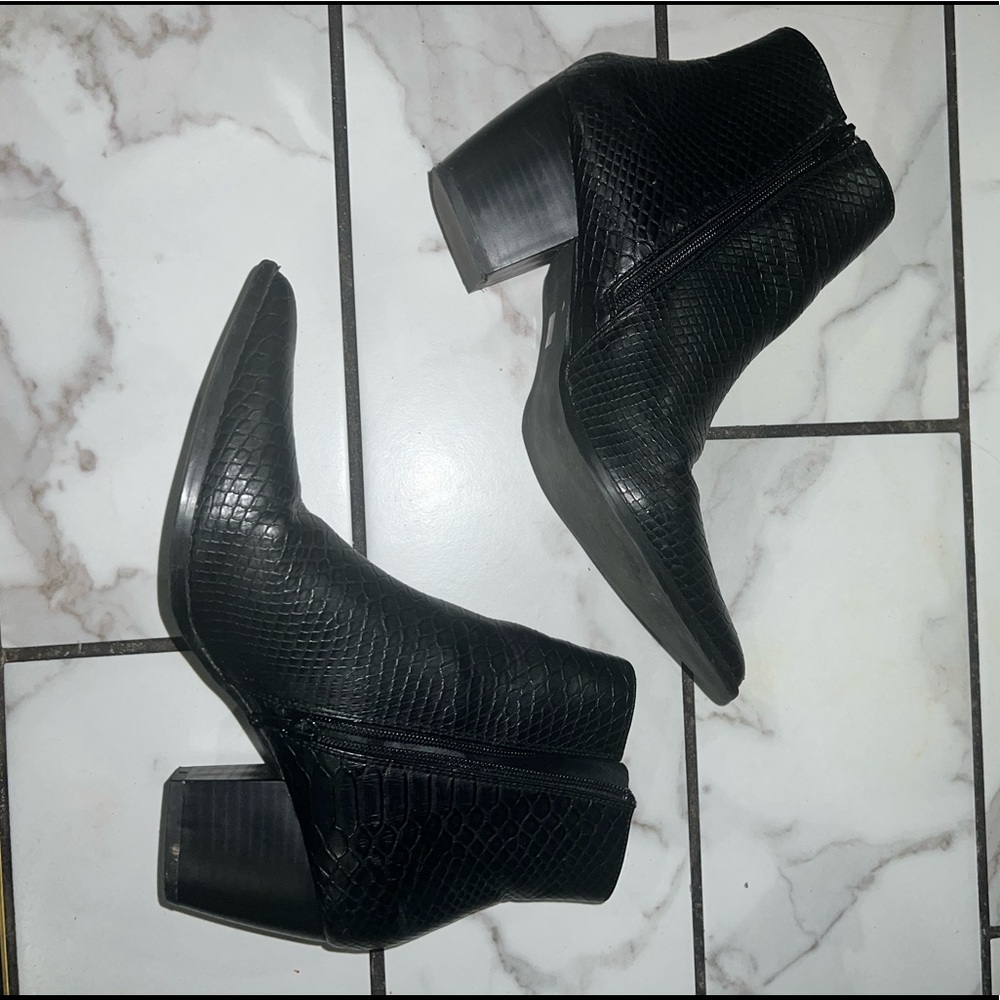 Free People Western Snake Skin Boot